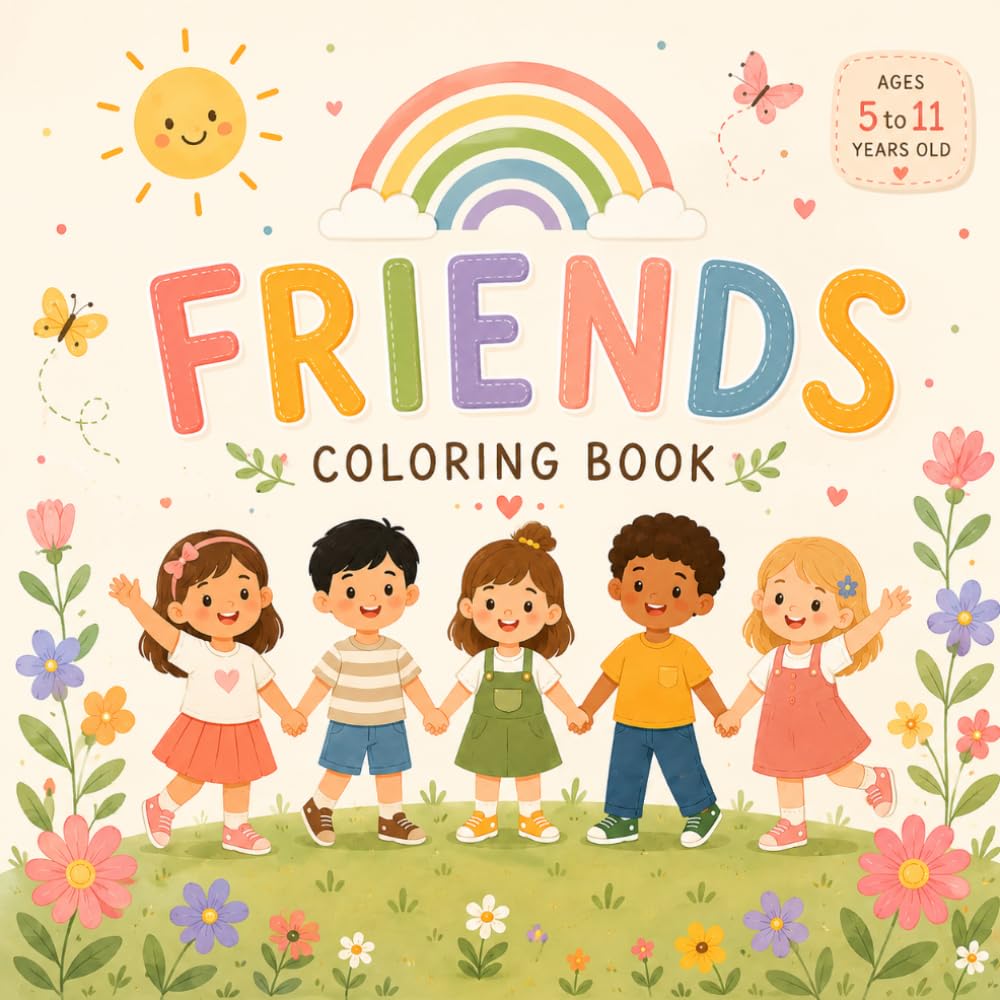 Friends Coloring Book: Fun Friendship Activities and Coloring Pages for Kids Ages 5–11