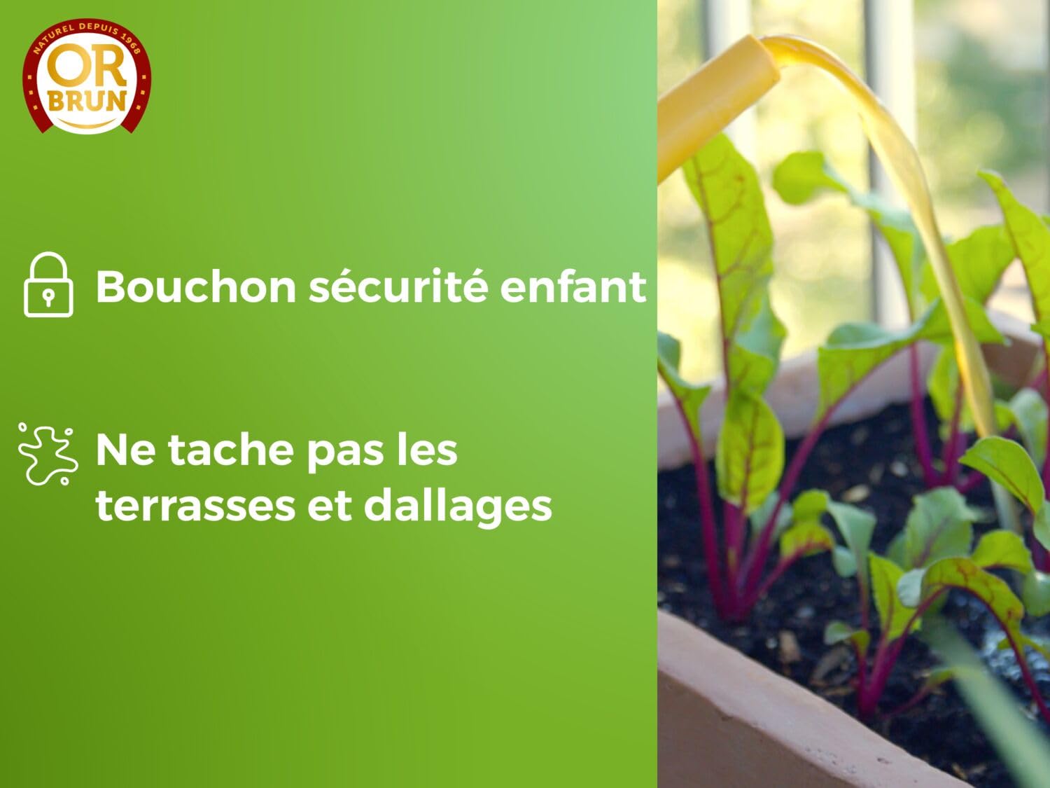 OR BRUN Engrais Universel - 1L - Nourrit Les Plantes & Améliore La Floraison - Fabriqué En France - Utilisable En Agriculture Biologique OBRECLUNI1 (Lot de 3)