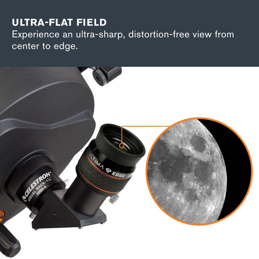 Celestron 93451 Ultima Edge 15mm Parfocal Ultra Flat Field Eyepiece Designed for 1.25" Focusers - Incredibly Crisp Views, Fully Multi-Coated Lens, Moulded Rubber Grip, Black