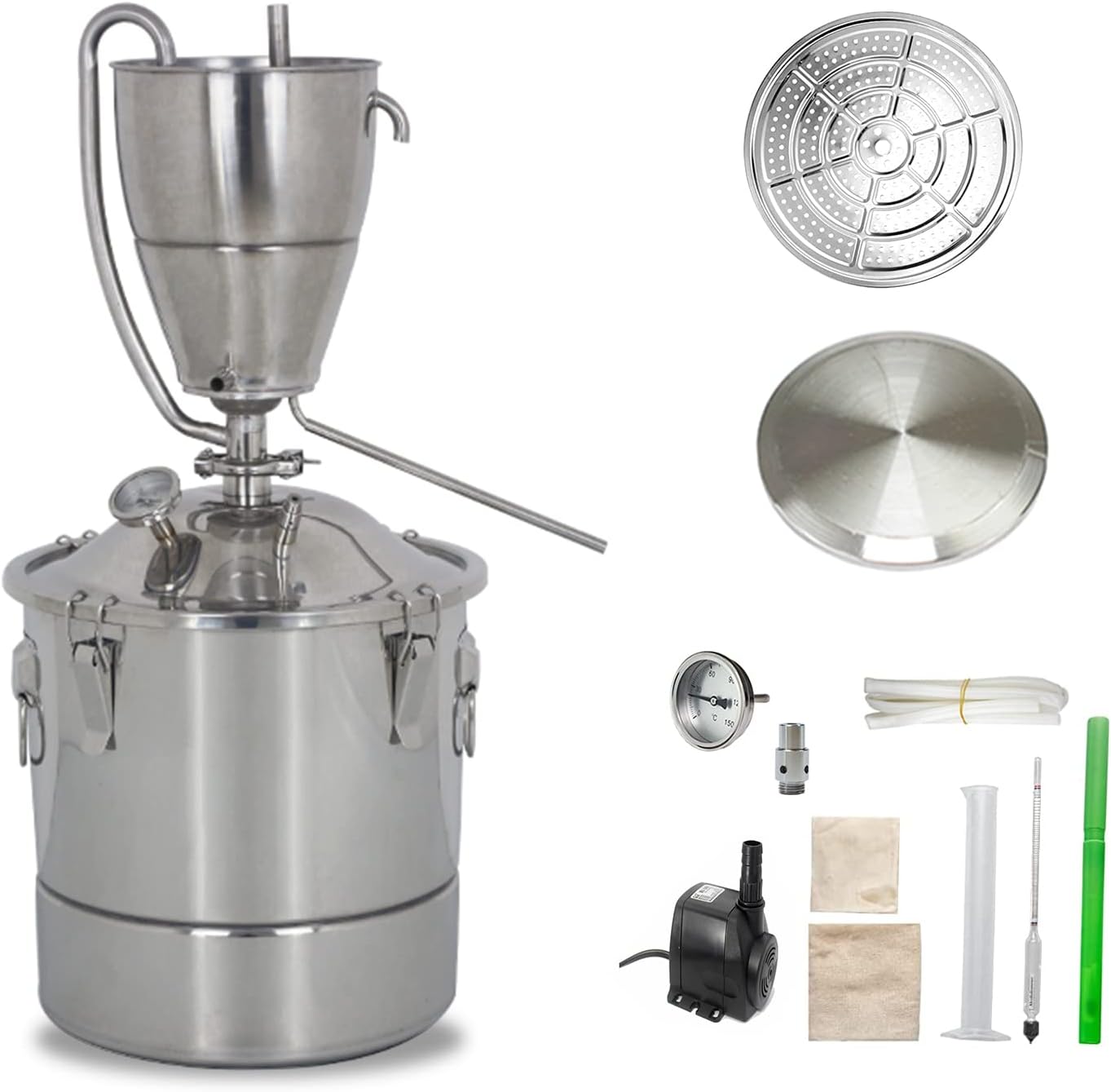 YUEWO Still 30L 7.9 Gal Essential Oil Alcohol Distiller 304