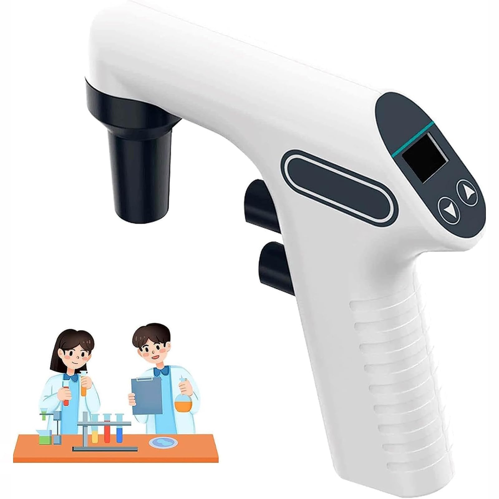 Electric Pipeta Controller, 0,1 – 100 ml de alta actualización micropipeta, portátil pipeta controladora con pantalla LCD, 2 formas de taking líquido y 6 velocidades