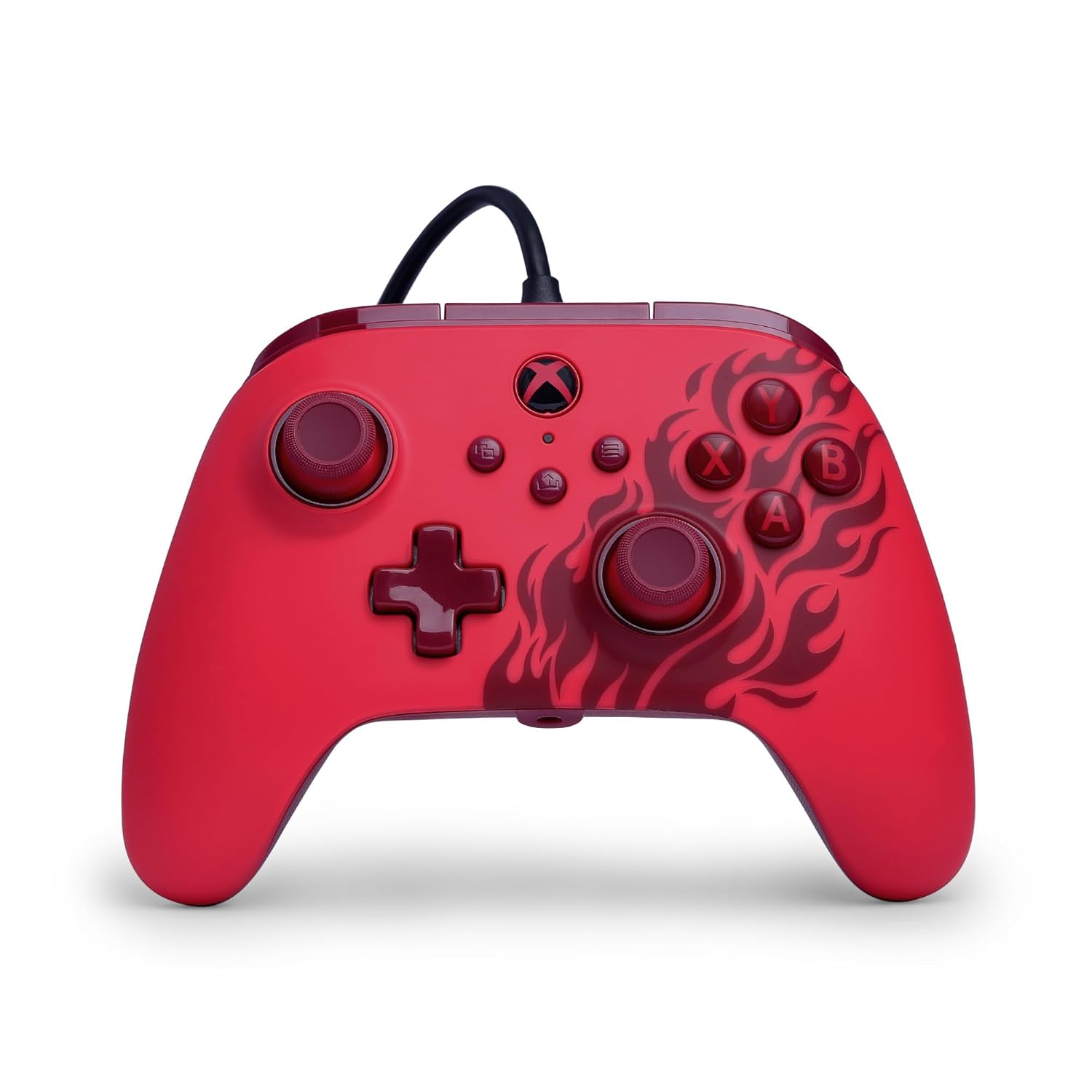 PowerA Advantage Wired Controller for Xbox Series X|S - Red Flame, gamepad, hall effect thumbsticks, gaming controller, USB-C, Works with Xbox One, Officially Licensed