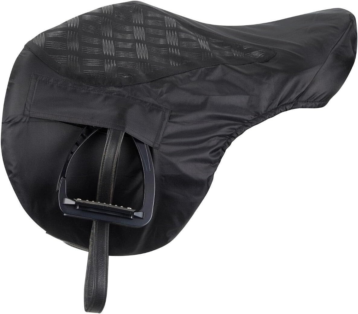 LeMieux ProKit Ride On GP Saddle Cover in Black with Silicone Grip Seat, Waterproof Polyester Outer & Fleece Lining - One Size