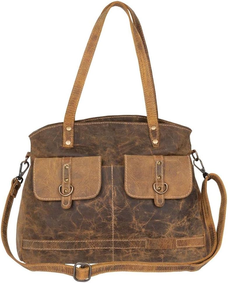 Myra Bag Vintage Purses for Women - Genuine Women’s Leather Bags with a Classic Weathered Look, Real Brown Leather Purse