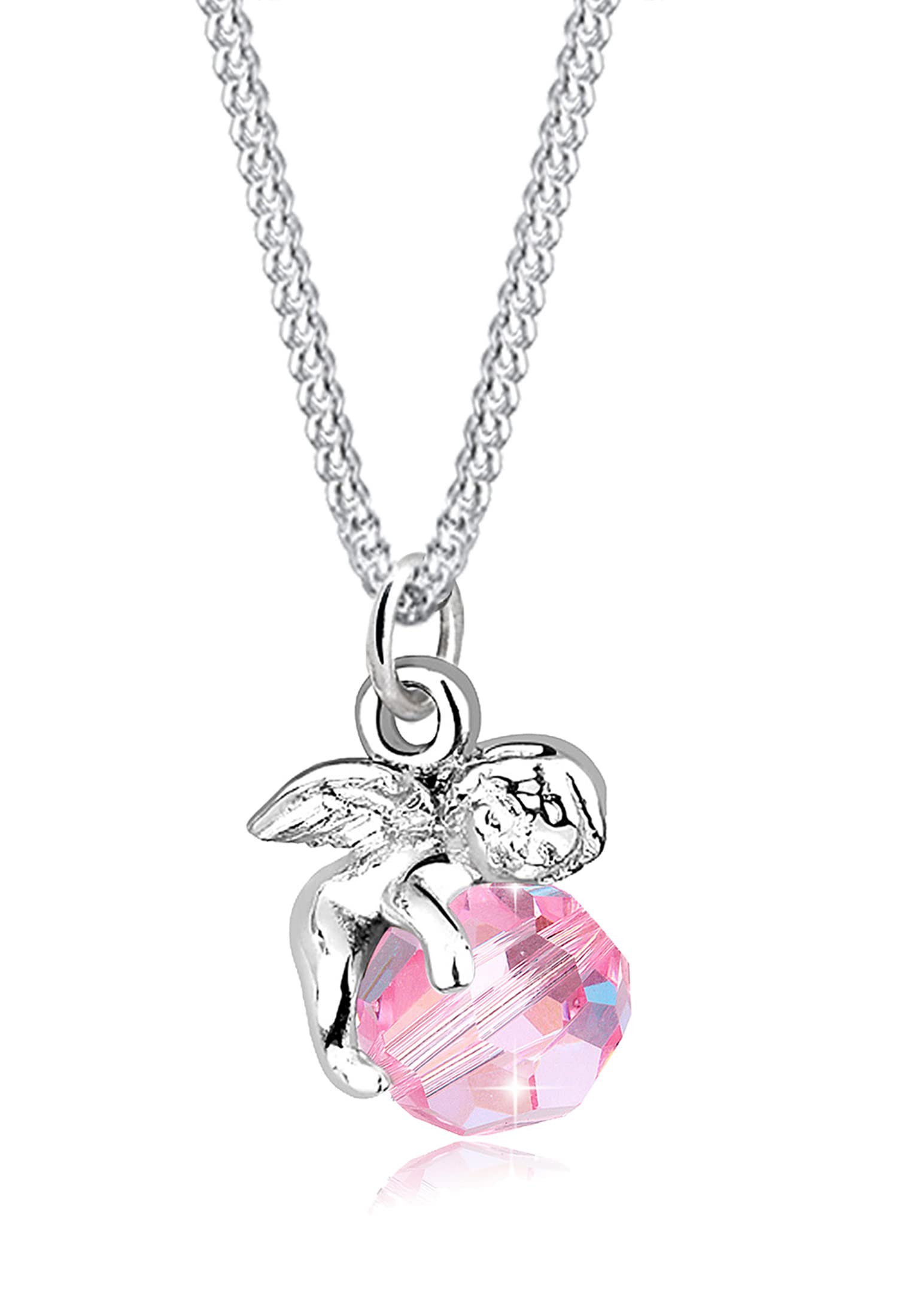 Elli Necklace Angel Ball with Crystals in 925 Sterling Silver
