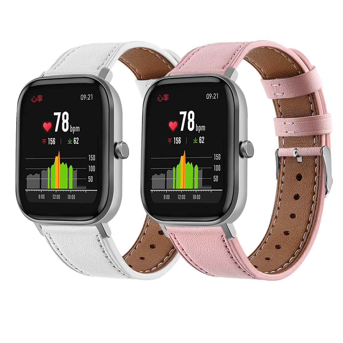 FitTurn Leather Band Compatible with Veryfit IDW13 IDW16 IDW17 IDW19 IDW20 IDW21 IDW23 IDW25 IDW26 IDW28 Smart Watch