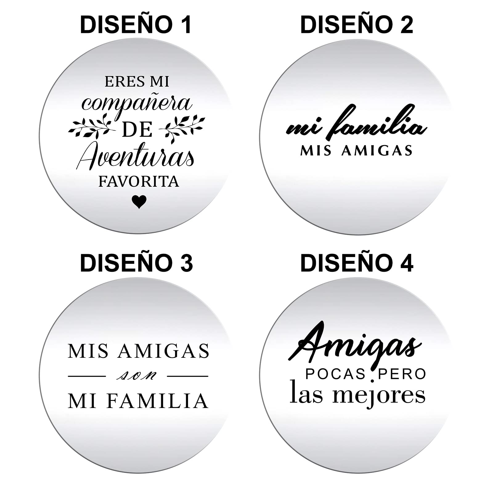 Regalo Amiga - Pulsera con Mensaje Personalizado Amistad - Pulsera Original Mejor Amiga con Medalla y Texto Grabado para Regalar en Cumpleaños, Navidad - Plata de Ley