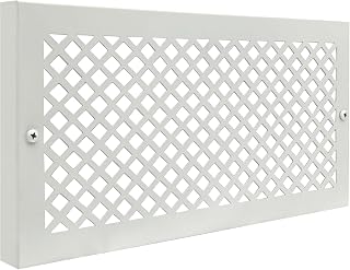 6" x 30" Lattice Design Bases Board Register in Glacier White - Decorative Air Vent Covers- Bases Board Register 6” x 30”