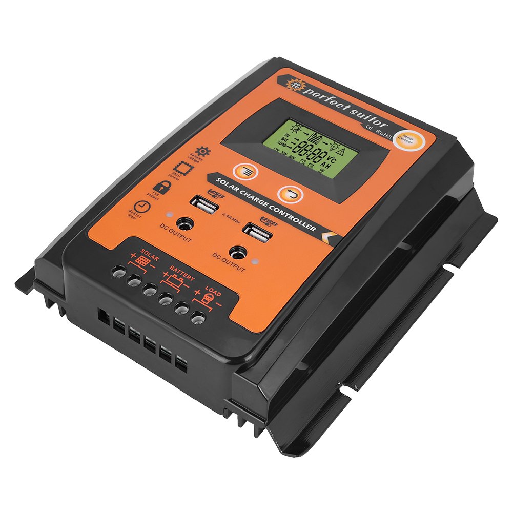 Kimiss Premium 12v 24v 30a 50a Mppt Solar Charge Controller Solar Panel Battery Regulator Dual Usb Lcd Display 50a Black Orange Buy Online Kimiss Premium 12v 24v 30a 50a Mppt Solar Charge Controller Solar Panel Battery Regulator Dual Usb Lcd Display 50a Black Orange Buy Online
