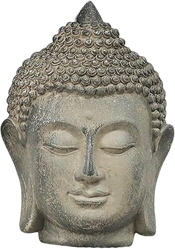 Gazechimp Estatua de cabeza de Buda, figura decorativa, Fengshui para el hogar, porche, oficina, sala de estar, decoración de escritorio, escultura