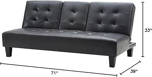 Miniatura 3 de Glory Furniture Sofá cama de piel sintética Richie en color negro