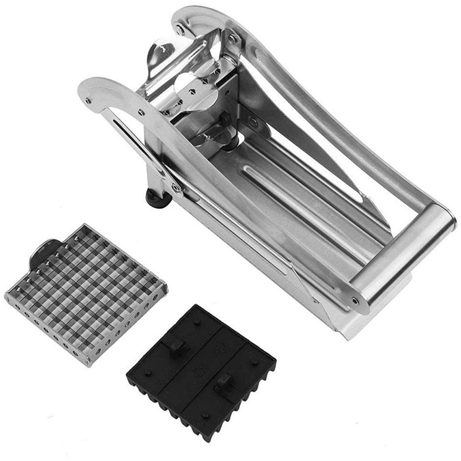 Coupe-frites en acier inoxydable avec éplucheur et brosse de nettoyage