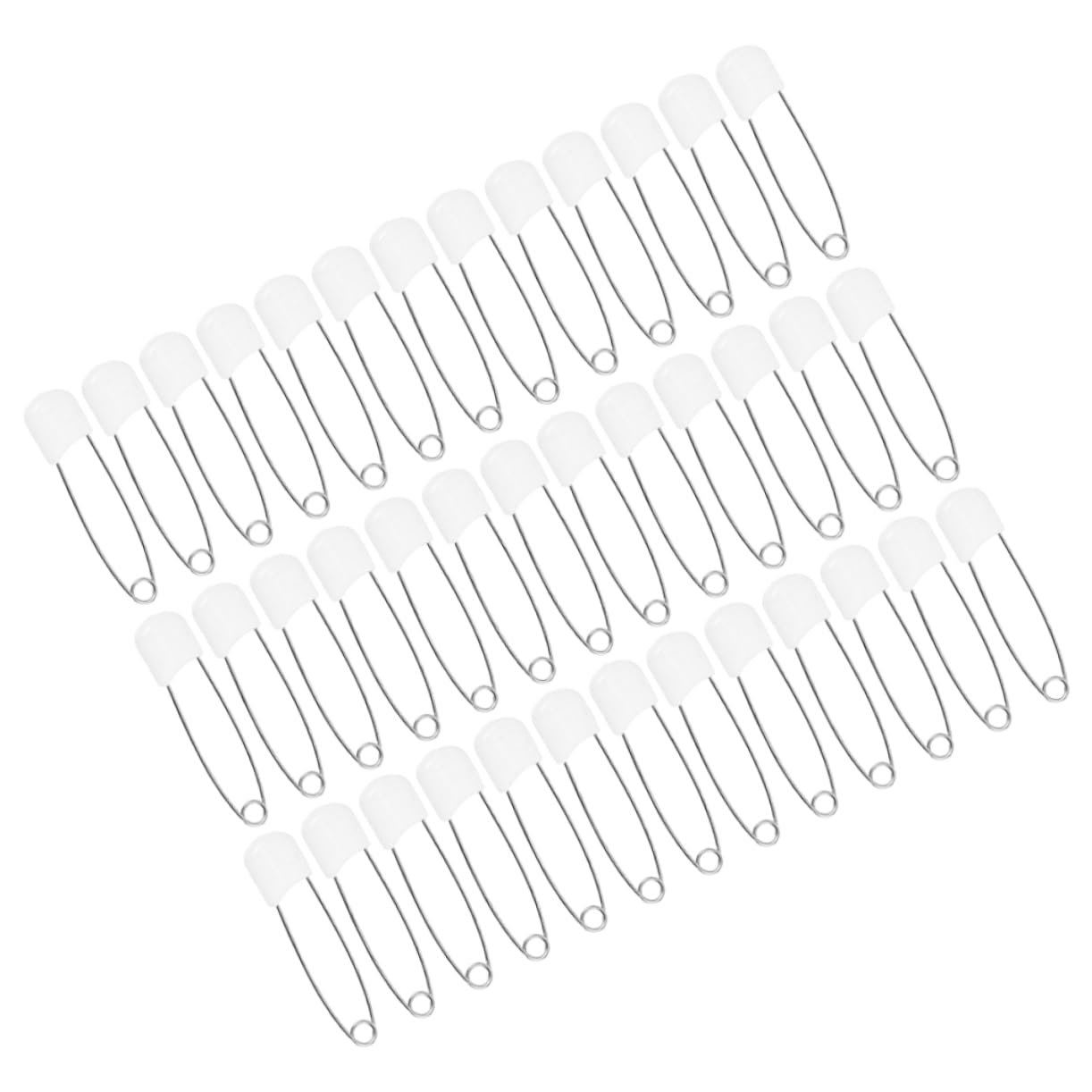 ERINGOGO Épingles de Sûreté Accessoires Portables Lot de 60 Blanches Verrouillent Couches et Vêtements en Alliage de Zinc et PP pour Bébés et Adultes