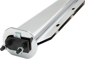 Stainless Steel Straight Spring Loaded Mud Flap Hanger 2-1/2 Bolt Spacing,30 Length.with Reflective Plate