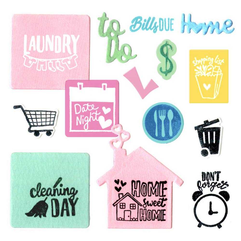 SizzixFramelits Die & Stamp Set By Katelyn Lizardi - Household Planner (Pack of 1)
