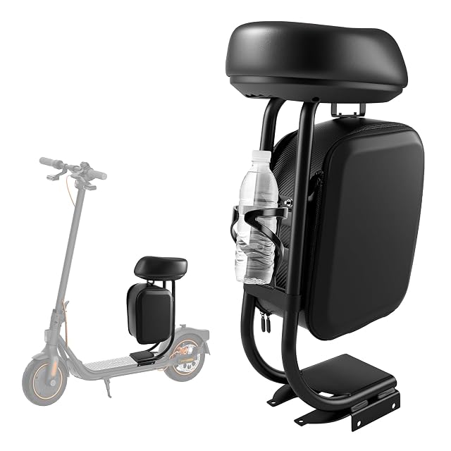 Electric Scooter Seat Compatible with Segway Ninebot F20 F25 F30 F40 Seat Attachment for Adult with 10L Large