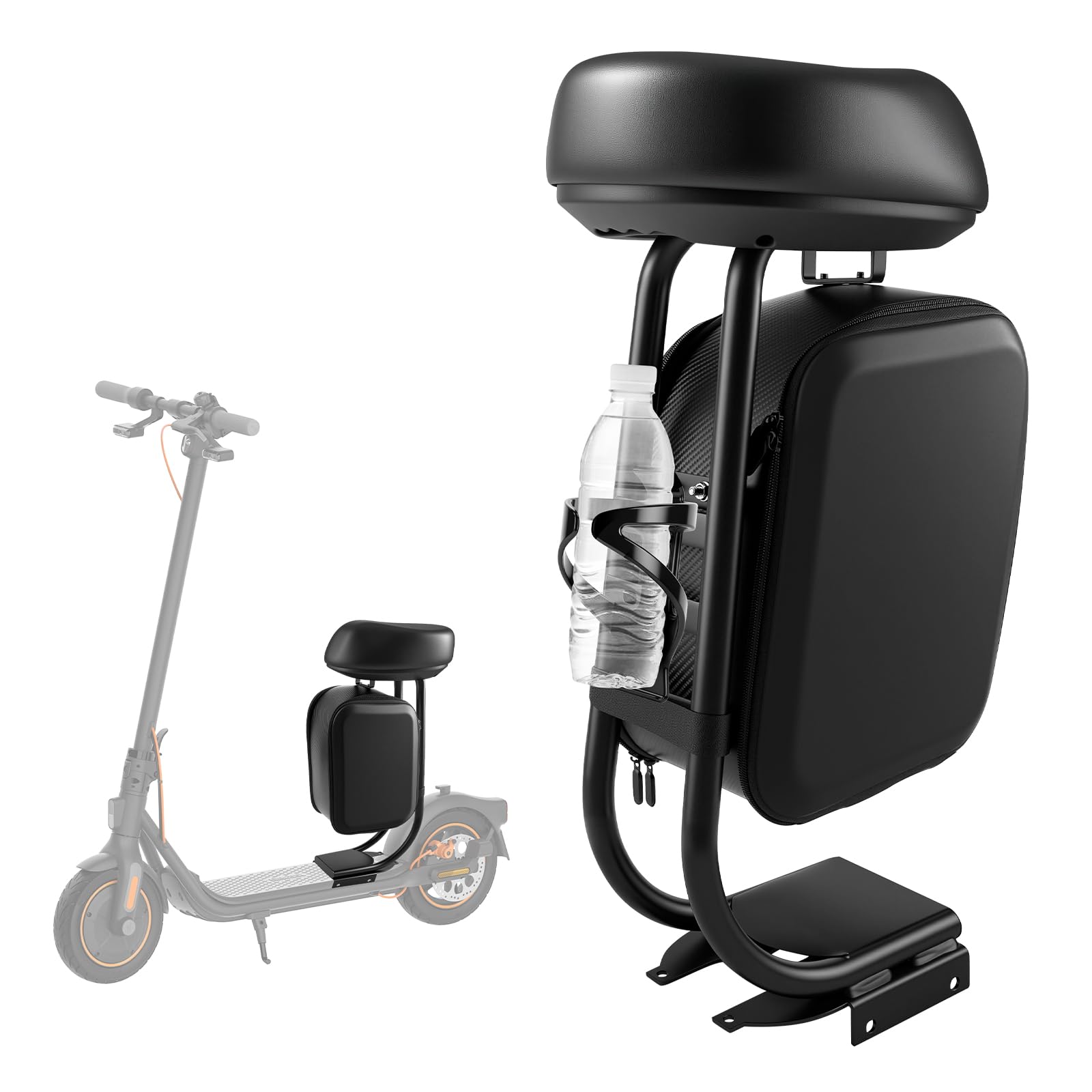 Electric Scooter Seat Compatible with Segway Ninebot F20 F25 F30 F40 Seat Attachment for Adult with 10L Large