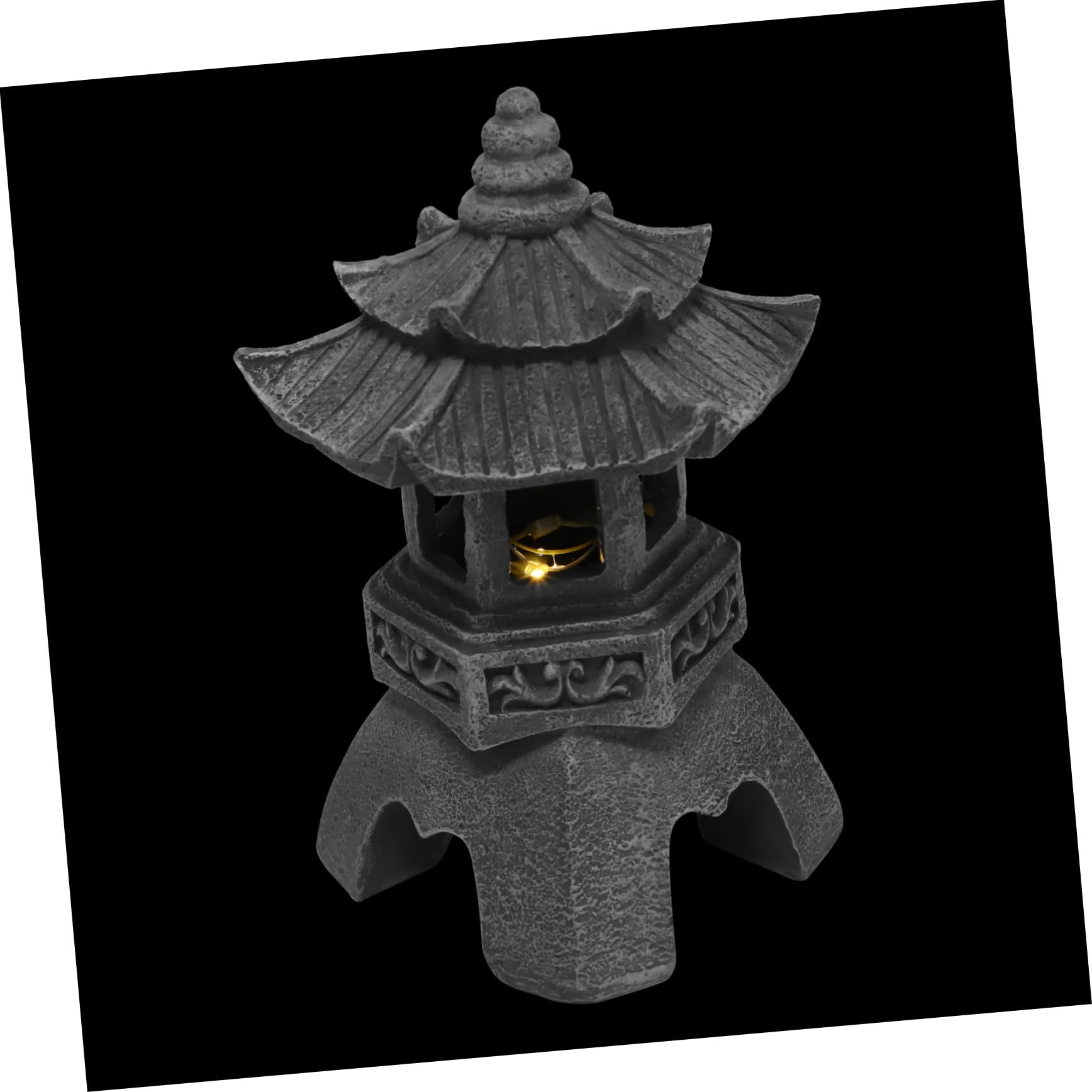 Lanterne solaire de pagode étanche style zen chinois HANABASS pour décoration jardin extérieur