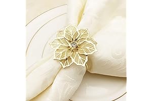 NAGU Gold Flower Napkin Rings: Adorn Your Table with Elegance