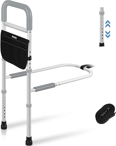 Vista 10 de Rieles de cama Panta para adultos mayores, rieles de asistencia ajustables para personas mayores, Negro