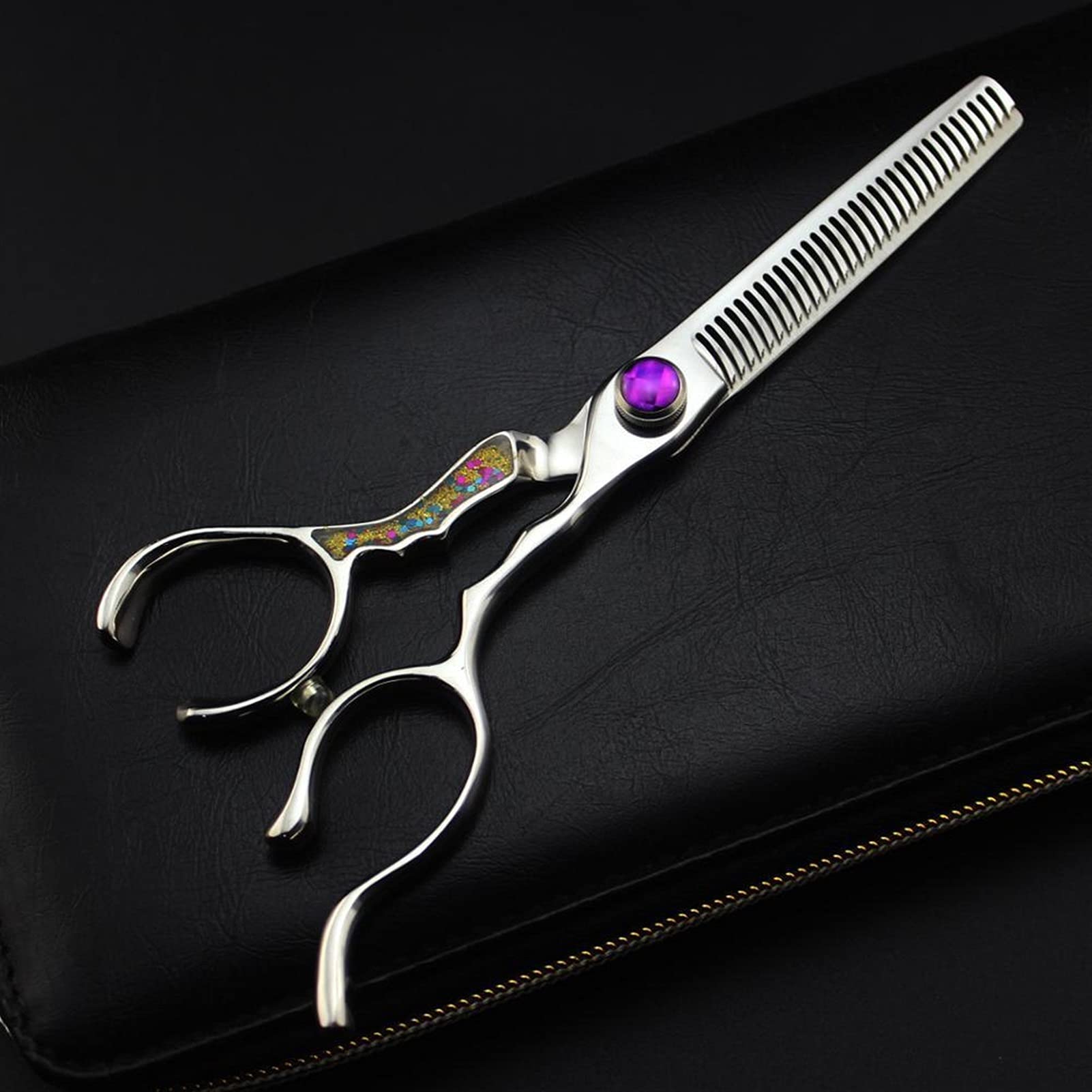 Friseurschere Friseurschere Schneiden Effilierschere Kerbgriff Haarschere,6 Zoll nur Ausdünnung