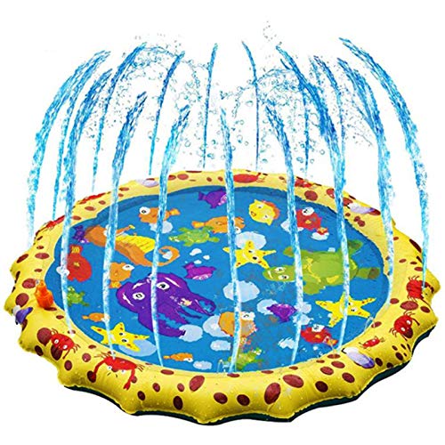 MKKYDFDJ Spritzschutz, Wasserspielmatte, 100 cm, Gartenspiele, Kinder-Spielmatte, PVC-Material, Sommer-Polsterung… – Bild 6