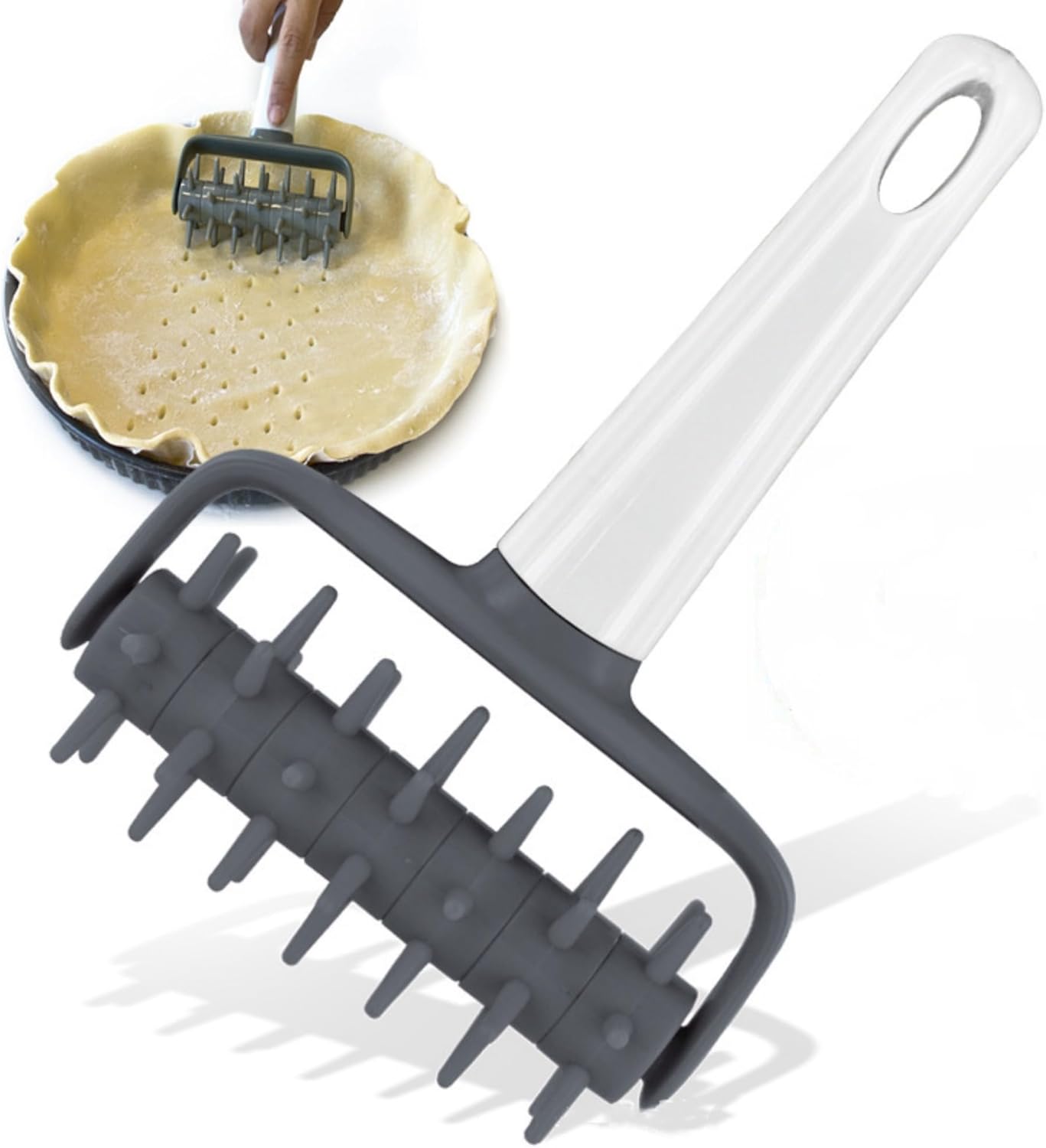 Pizza Dough Docker Roller – Bubble and Blistering Killer Time-Saver for Home Kitchen Pizza Making – Docking Tool Accessory Pizza Dough Docker Roller – Bubble and Blistering Killer Time-Saver for Home Kitchen Pizza Making – Docking Tool Accessory