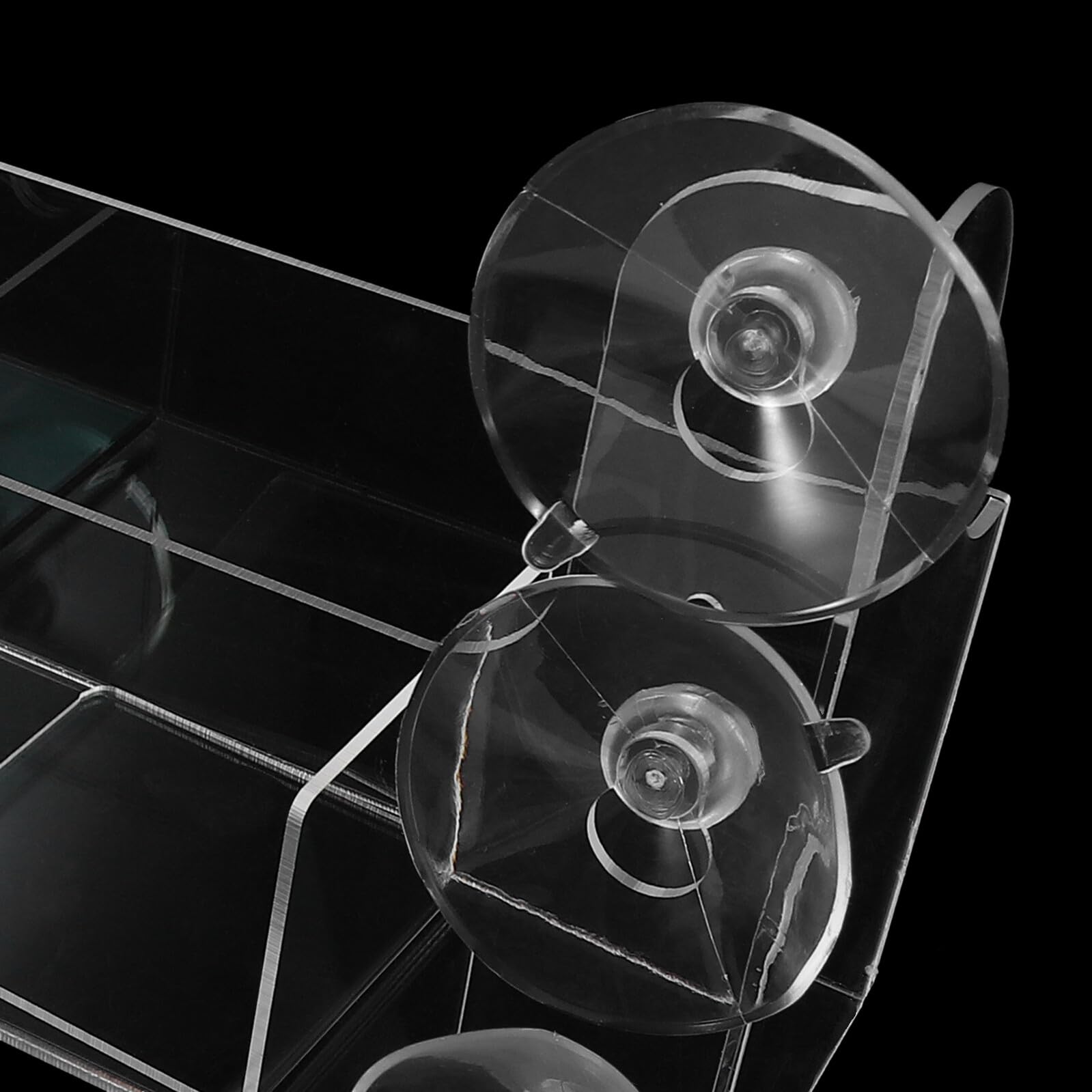 Uonlytech Organizador para Nevera con Ventosas Fuertes y Divisores Ajustables Estante de Acrílico Transparente para Bebidas Chocolates y Salsas Soporte Extraíble para Puerta de Frigorífico
