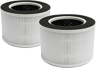 PUREBURG Replacement True HEPA Filters Compatible with TREDY Air Purifier TD-1500 & TD-1500BM,4-Stage Filtration High-efficiency Activated carbon,2-Pack