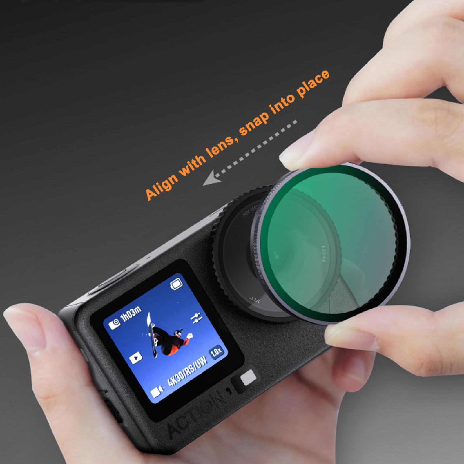 Zestaw filtrów nd i cpl do Dji Osmo Action 6, filtr do aparatu CPL ND8/ND16/ND32/ND64/1/4 Black Mist pasuje do Dji Osmo Action 6 (CPL+ND16+1/4 Black Mix)