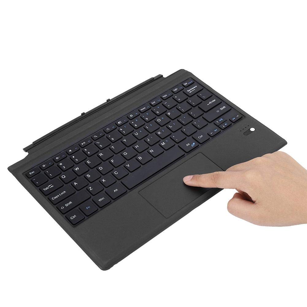 Klawiatura Bluetooth, bezprzewodowa klawiatura magnetyczna, ultracienka, wielofunkcyjna klawiatura z gładzikiem, przenośna klawiatura bezprzewodowa do tabletu Pro3 / Pro4 / Pro5 Czarny