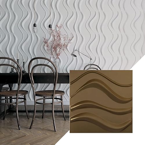 Ekena Millwork 19 58 pulgadas de ancho x 19 58 pulgadas de alto, panel decorativo de pared 3D de EnduraWall Wave (cubre 2.67 pies cuadrados). Ekena Millwork 19 58 pulgadas de ancho x 19 58 pulgadas de alto, panel decorativo de pared 3D de EnduraWall Wave (cubre 2.67 pies cuadrados).