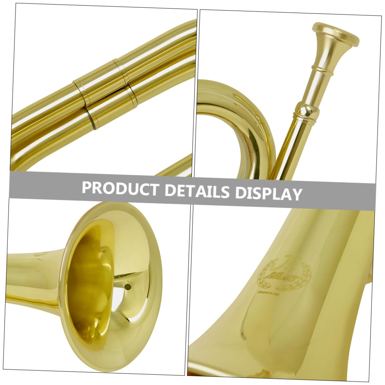 Hemobllo Clairon En Cuivre Tonalité c Pour Débutant – Trompette De Fanfare Militaire Dorée, Instrument à Corne Léger Et Portable, Adapté Orchestre Et Fanfares Militaires