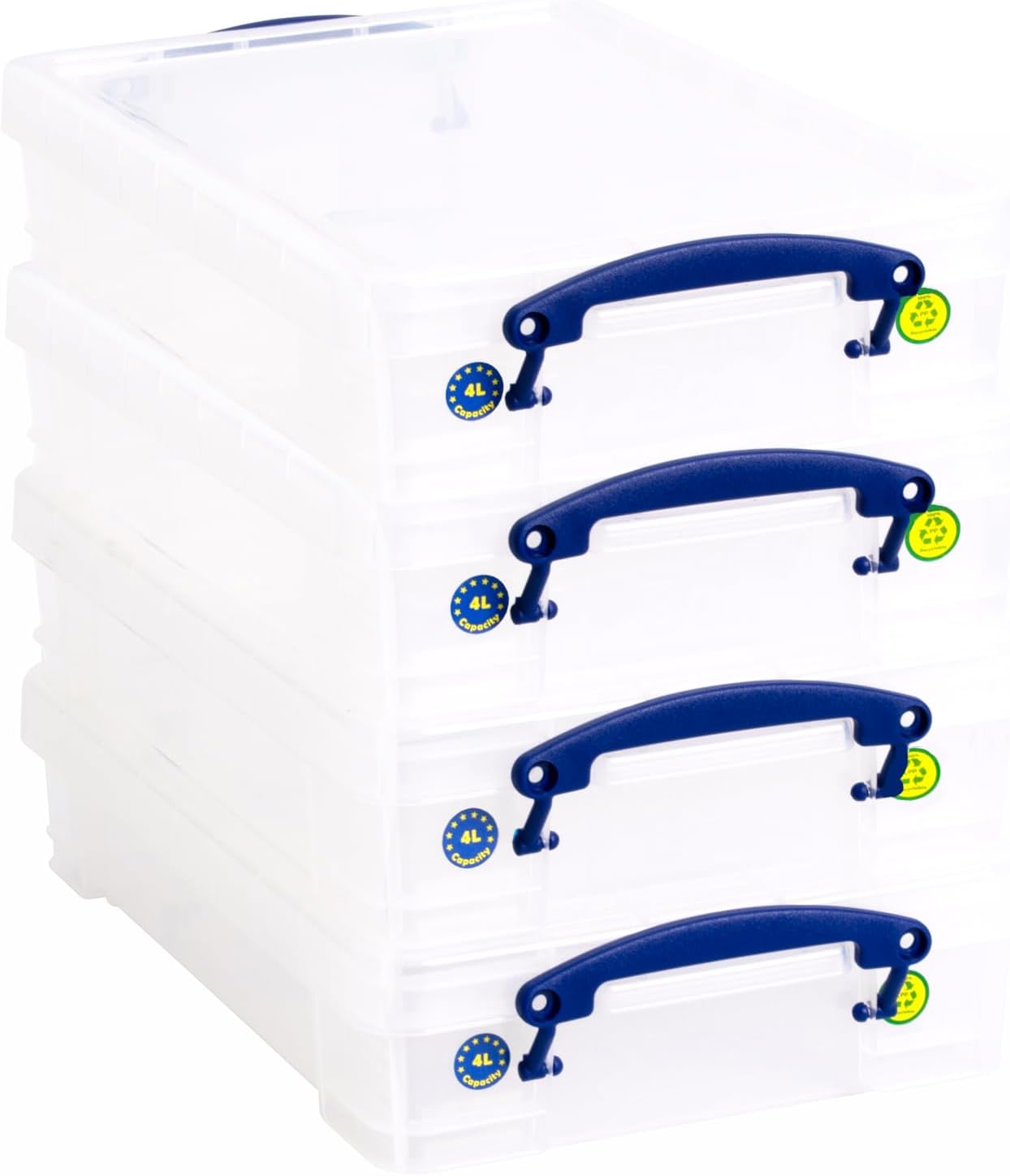 Plastic Storage 4 Litre Clear (Pack Of 4)