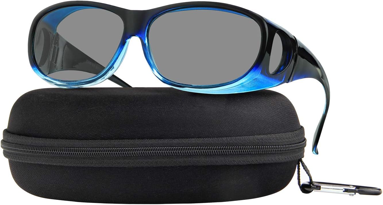 Fit Over Sunglasses Polarized Lens Case Included Wear Over Prescription Eyeglasses 100% UV Protection for Men and Women - Image 3