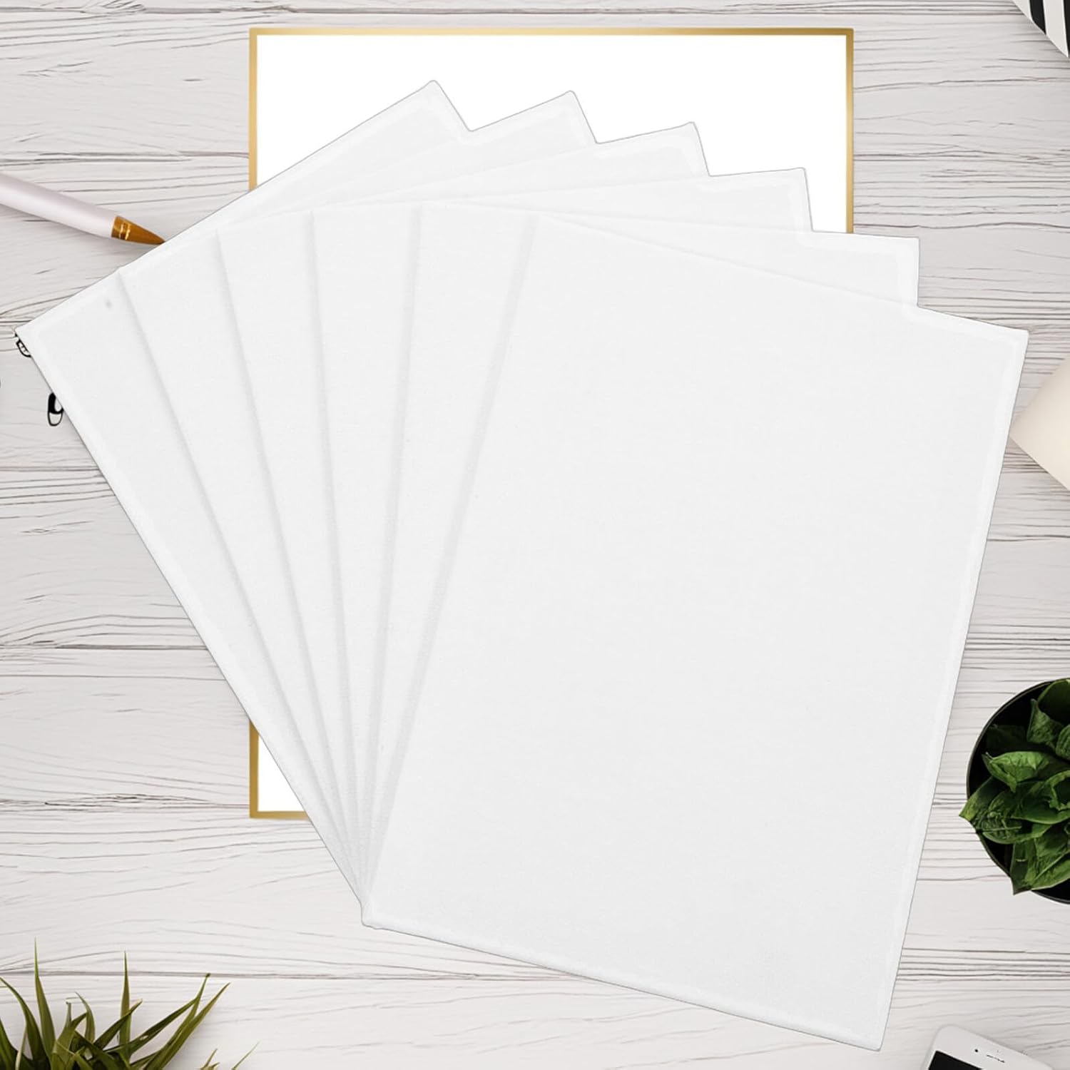 6pcs 5x7 Inch Artist Drawing Boards Wood Canvas Panels for Oil Acrylic Watercolor Painting Practice