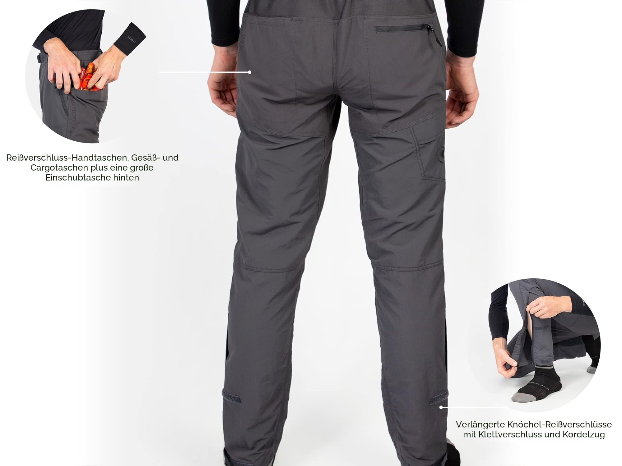 Endura Herren Hummvee Cycling Trouser II | Clickfast Compatible | Mountain Bike Trousers | MTB | Trail | Commute | City Hose