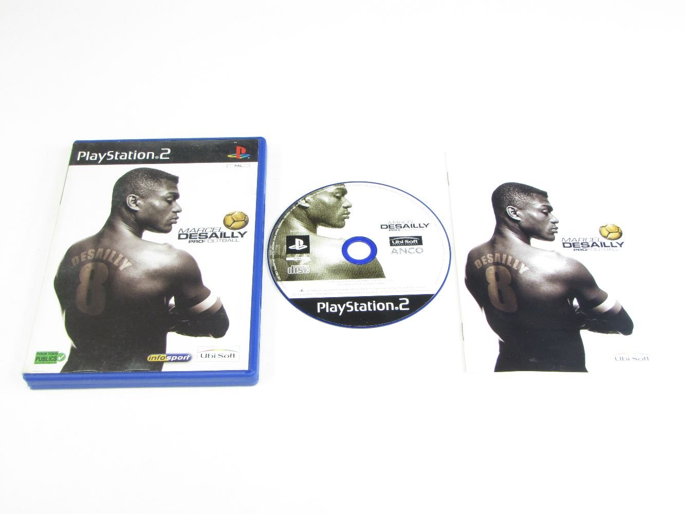 Jeu PS2 – Marcel Desailly Pro Football – Bon état – Complet – Football Simulation