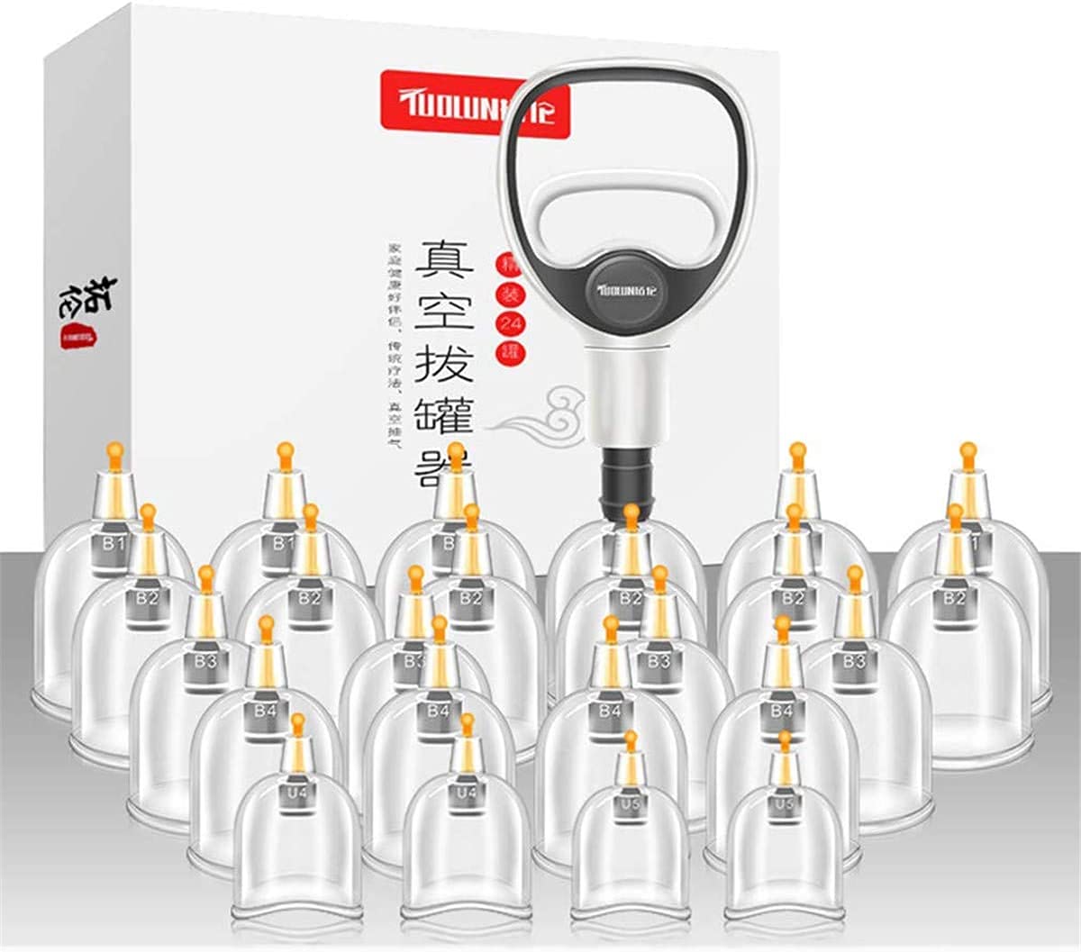 Set per Terapia con Le coppette Set per coppette Set per coppette coppette per Terapia con i Massaggi Coppettazione Vuoto Evacuazione Serbatoio del Gas Senza Vetro Coppettazione sottovuoto
