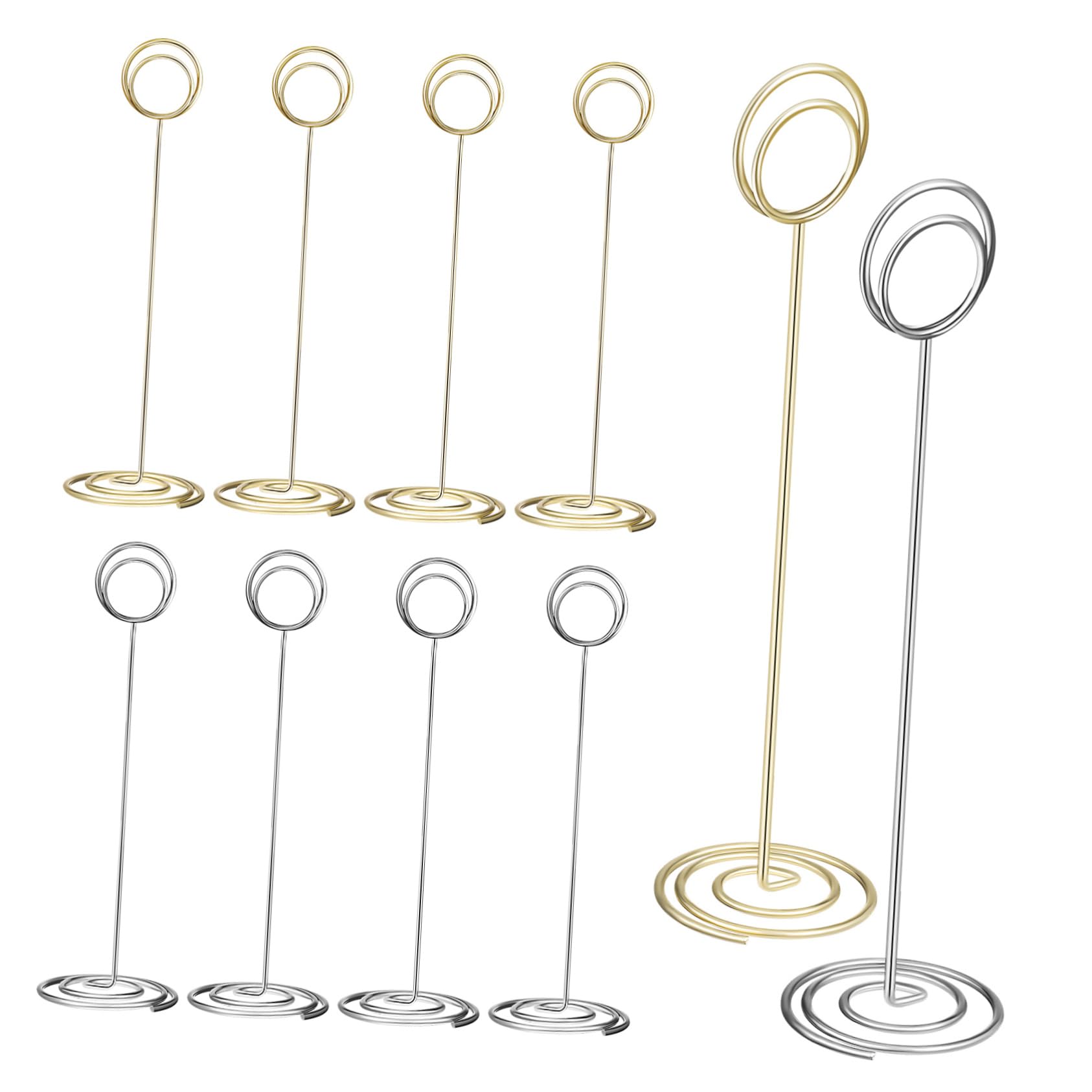 Cabilock 10Pcs Place Card Holders with Stable Base Multi Functional Memo Stands for Photos Table Numbers Memos for Weddings Parties Home Decor and Events