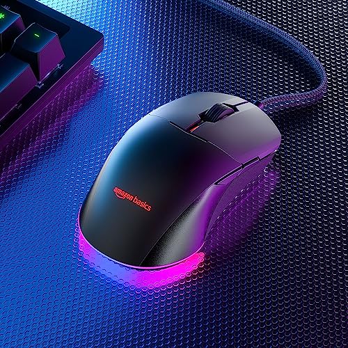 Image of amazon basics - Pro Series - Dual Connectivity Rechargeable Gaming Mouse (Bluetooth /Wireless) with 8 Programmable Buttons, 16000 DPI Optical Sensor