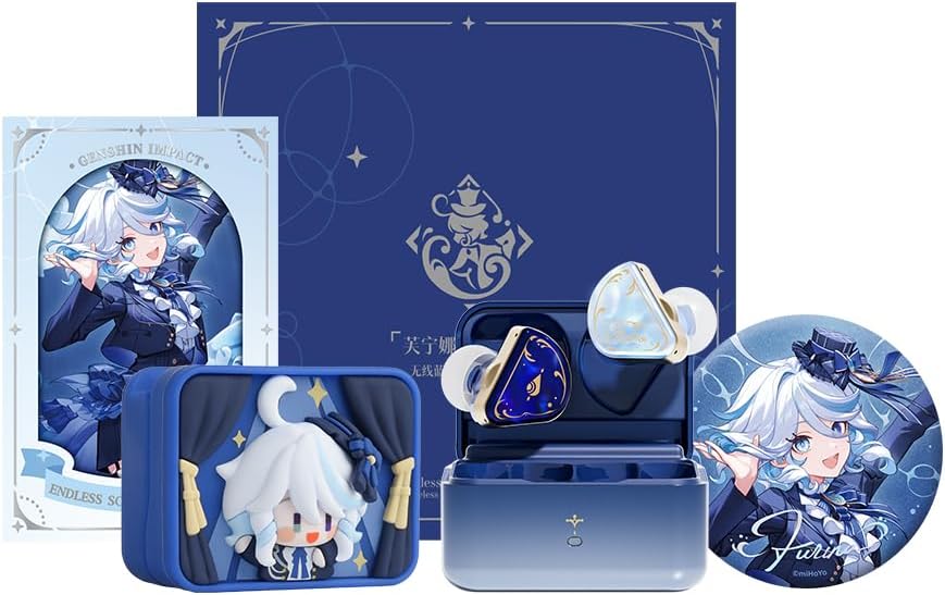 Genshin Impact Endless Solo of Solitude Furina Wireless Bluetooth Earphones Gift Box