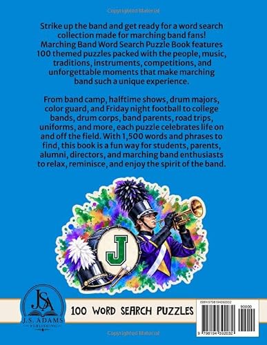 Marching Band Word Search Puzzle Book: Band Camp, Halftime, Competitions & 100 Puzzles for Marching Band Fans – vue 2
