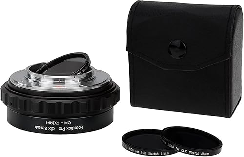 Miniatura 2 de Fotodiox DLX - Adaptador de montaje de lente elástico - Olympus Zuiko (OM) Lente SLR de 1.378 in a cuerpo de cámara sin espejo Fujifilm Serie X con