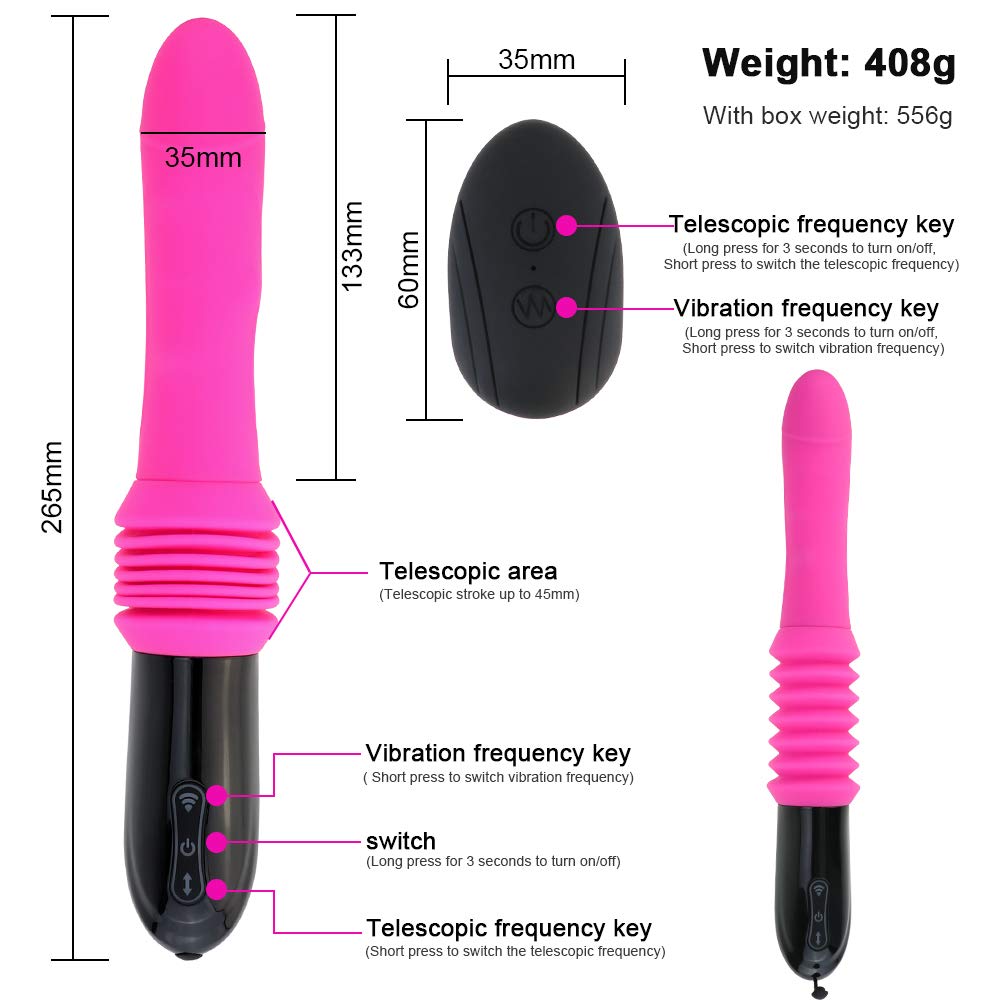 Vibromasseur Automatique Mains Libres LOVE AND VIBES - Avec Ventouse, Grosse Taille, Silicone