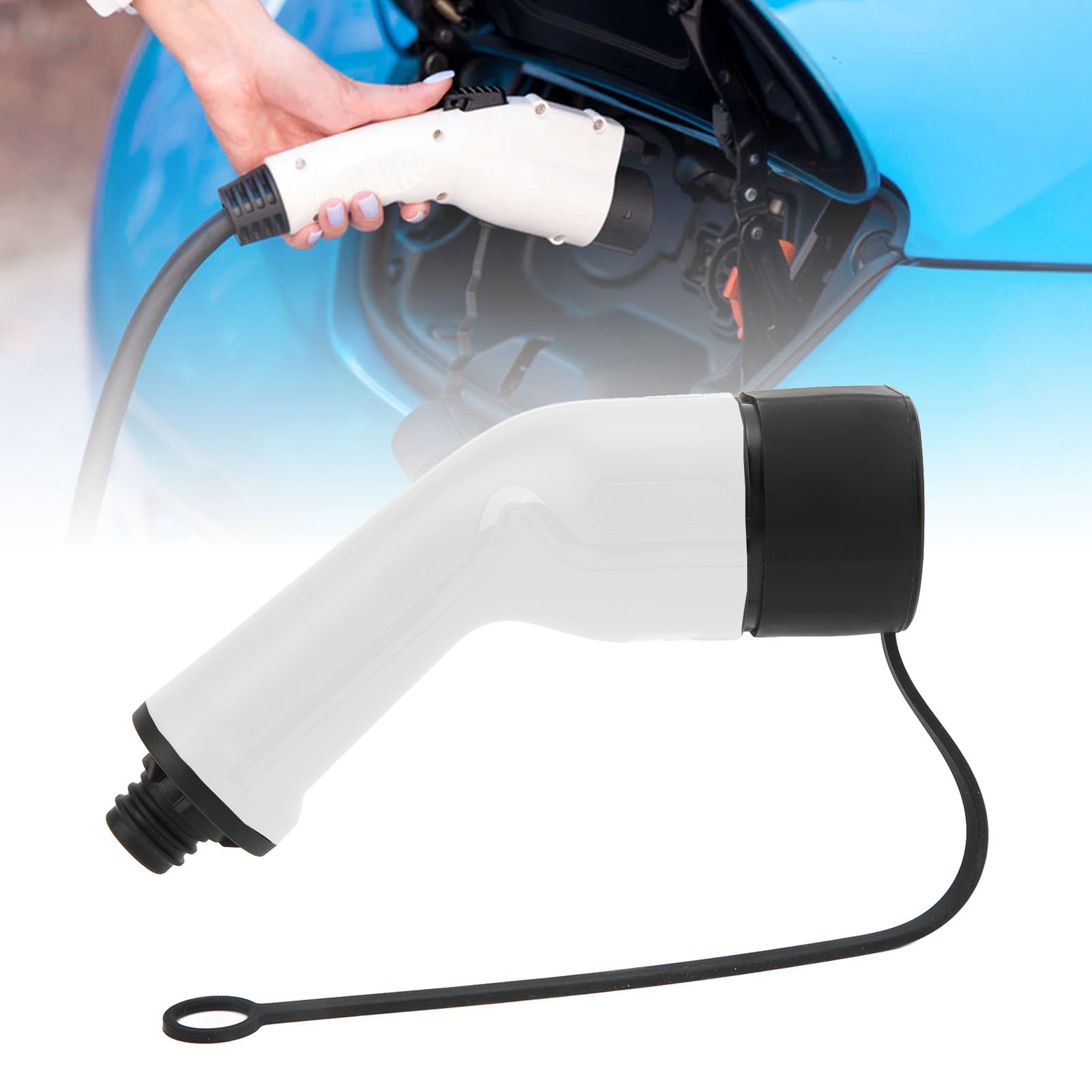 Zestaw adapterów do ładowania pojazdów elektrycznych 32 A AC, wtyczka typu 2, IP54, CE, TUV, IEC, do stacji ładowania pojazdów elektrycznych (BIAŁY)