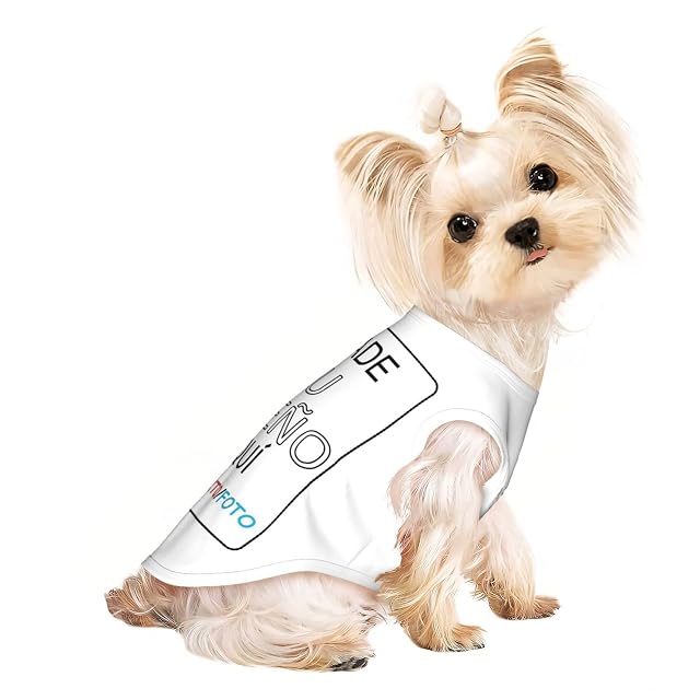 Fyralune Camisa Personalizado para Perro con Imagen Nombre Ropa Personalizada Perro Pequeño Diseña tu Logo