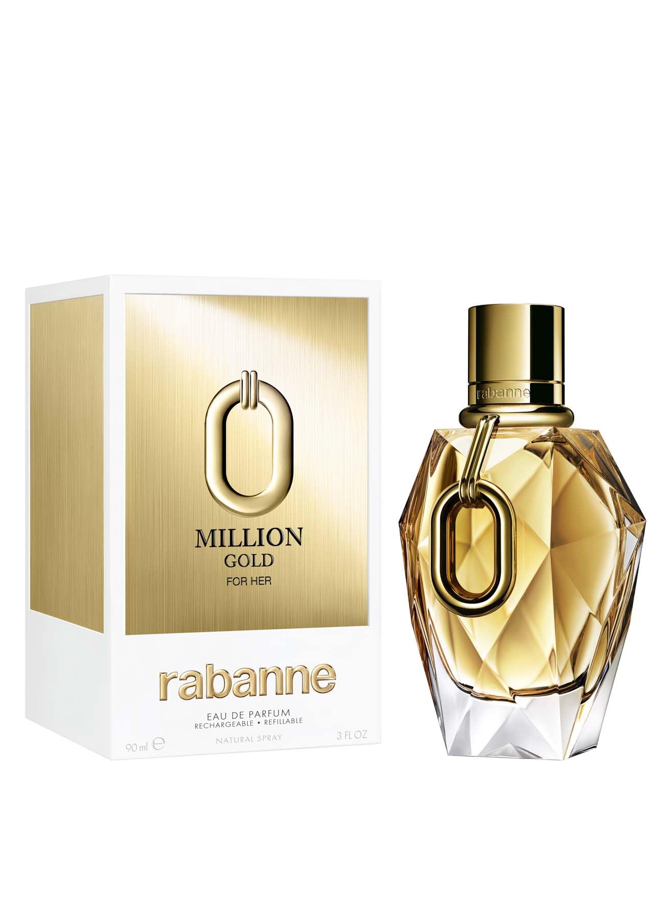 Million Gold by Paco Rabanne for Women - 3 oz EDP Spray (Refillable)