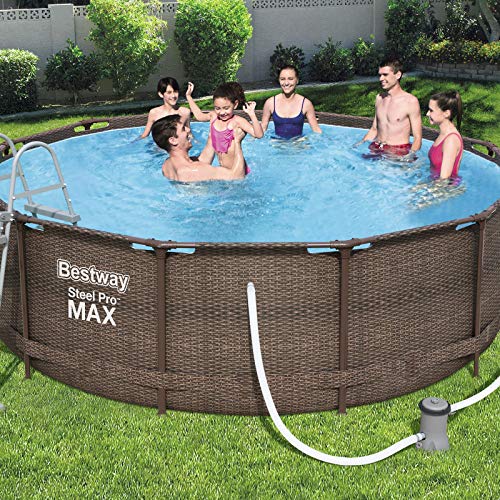 Bestway Steel Pro Max Framepool-Set, rund, mit Filterpumpe & Sicherheitsleiter 366 x 100 cm – Bild 4