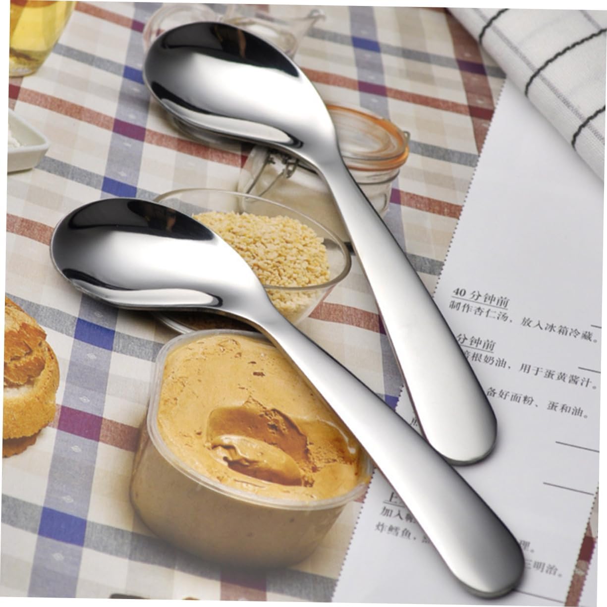 2Pcs Practical Curved Spoon for Disabled Ergonomic Auxiliary Feeding Utensils with Comfortable Grip for Elderly and Patients Easy Use Tableware for